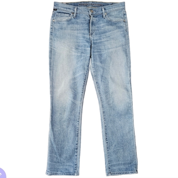 ♥︎ CITIZENS of HUMANITY ♥︎ Phoebe ♥︎ Slim Straight Crop Soft Light Denim Fade - Picture 2 of 11